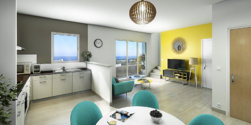 APT T2 Résidence de standing dans les bas de BELLEPIERRE